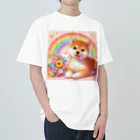 癒しのショップの夢の中の柴犬 Heavyweight T-Shirt