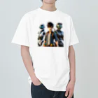 ETOWA_TOWAの未来都市のロボットたち Heavyweight T-Shirt