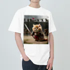 もふもふ日本史の剣もつねこ ヘビーウェイトTシャツ