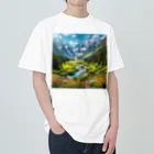 130Saitohの山間の風景 ヘビーウェイトTシャツ