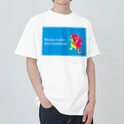 HanaTorantaのミニチュアダックスフンド　抽象化 ヘビーウェイトTシャツ