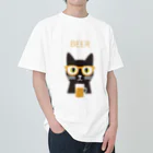 ねこのみのビール ネコ ヘビーウェイトTシャツ