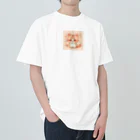 cutycatの恥ずかしがり屋のネコちゃん Heavyweight T-Shirt