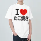 I LOVE SHOPのI LOVE たこ焼き Heavyweight T-Shirt
