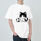 ボールボーイの猫とサッカーボール Heavyweight T-Shirt