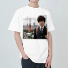 可愛い男の子イラスト販売所　By,keicyanの男の子　中学1年生　タワーバッグに Heavyweight T-Shirt