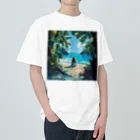 AQUAMETAVERSEのプライベートビーチでバカンス　Tomoe bb 2712 ヘビーウェイトTシャツ