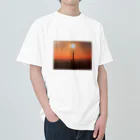 いっしーオリジナルの東京タワーと夕日 Heavyweight T-Shirt