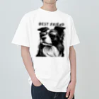 ビビりな番犬くんのBest Friendわんこ ヘビーウェイトTシャツ