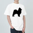 MonoChromeの005 ポメラニアン -Black- Heavyweight T-Shirt