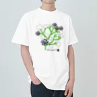 HIKARIBANAの【４月誕生月】幸せの花と石 Heavyweight T-Shirt