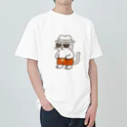 マカロンのサングラスをかけたネコ Heavyweight T-Shirt