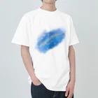 akane_art（茜音工房）のいきものイラスト（シロナガスクジラ） Heavyweight T-Shirt