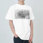 光平洋子のかしこいプーリー犬が転がる。 puli illustration  Heavyweight T-Shirt