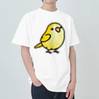 Cody the LovebirdのChubby Bird オキナインコ　イエロー ヘビーウェイトTシャツ