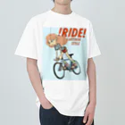 nidan-illustrationの!RIDE! (CARTOON STYLE) ヘビーウェイトTシャツ