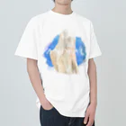 SANKAKU DESIGN STOREの僕らはただの動物。 青 Heavyweight T-Shirt