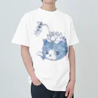 nanaqsaの藍染風エケネコ ヘビーウェイトTシャツ