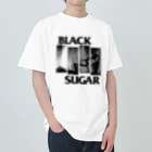 毛玉のさとうのBlackSuger(黒文字) ヘビーウェイトTシャツ