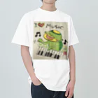 KIYOKA88WONDERLANDのピアノかっぱくん Piano Kappa-kun ヘビーウェイトTシャツ