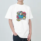 Cody the LovebirdのChubby Bird オカメインコとマンドリン　Birdic Inspiration Heavyweight T-Shirt