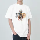 SANKAKU DESIGN STOREの賢くて優しい、大きい犬たち。 Heavyweight T-Shirt