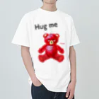 cocoartの雑貨屋さんの【Hug me】（赤くま） Heavyweight T-Shirt