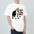 ハッピー・ラブラドールズのBlack Lab Daddy　ブラックラブラドール Heavyweight T-Shirt