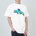 pluのカラフルスピノ❤️💛💚💙💜 ヘビーウェイトTシャツ