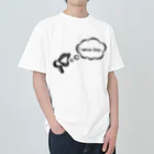 一雫　hitoshizukuのLipMegaphone “I wanna sleep”_BK ヘビーウェイトTシャツ