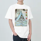 nidan-illustrationの"女雪宮・冬" #1 ヘビーウェイトTシャツ