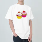 Draw freelyのカップケーキ ヘビーウェイトTシャツ