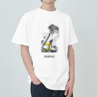 ビールとアート TM-3 Designの名画 × BEER（写楽）黒線画 Heavyweight T-Shirt