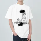 山形屋米店のクロード・モネ「日傘をさす女」 Heavyweight T-Shirt