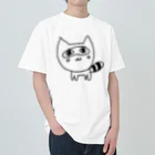 ねこたぬき＠自由奔放つよつよ発狂迷子系猫🐈👼のたぬきぱんつ ヘビーウェイトTシャツ