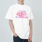 Mrs.Succulentのエケベリアンロゴ（ピンクアイス柄 ヘビーウェイトTシャツ