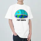 AVANT-GARDE　RESEARCH　REPORT　-アヴァンギャルド・リサーチ・リポート-のフラットアース　(FLAT　EARTH）透明背景 ヘビーウェイトTシャツ