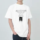 YUICHI design shopのびよーんウサギ ヘビーウェイトTシャツ