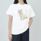 Milkoftheguineapigの白猫 ヘビーウェイトTシャツ