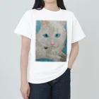 エド・ワード【江戸鉾の愛殿原】。の白猫 Heavyweight T-Shirt