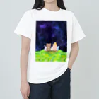 ぶーたんと仲間たちの星空とともに… Heavyweight T-Shirt