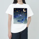 NEONEONの夜を泳ぐクジラ ヘビーウェイトTシャツ