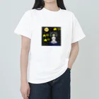 yayoiboy 弥生ボーイくんの弥生ボーイくん夜の富士山の上でひと休み ヘビーウェイトTシャツ