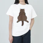 OSORAのおなか丸出し猫 ヘビーウェイトTシャツ