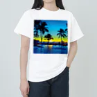 GALLERY misutawoのリゾートプールのサンセット Heavyweight T-Shirt