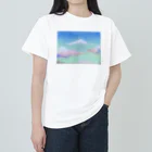 ゆかしのぺろ〜んshopの夕暮れの散歩道(春) Heavyweight T-Shirt