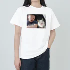 john_ggの人面犬&犬面人　(青) ヘビーウェイトTシャツ