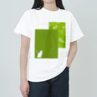 いろはにゃんこ堂の羽ねこさん(和柄/苔色) ヘビーウェイトTシャツ