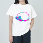 shi-chi Labo graph(詩一）のガラスチェックハリネズミ ヘビーウェイトTシャツ