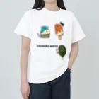 kayanoko worksの夏の猫ちゃん　（カキ氷） ヘビーウェイトTシャツ